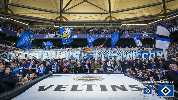 HSV-Fans am 19.11.2017 beim Auswärtsspiel auf Schalke.
