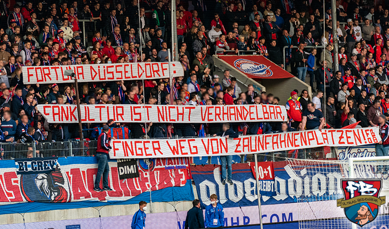 Die Fanatico Boys solidarisierten sich am vergangenen Freitag beim Gastspiel der Fortuna mit den Düsseldorf-Fans.