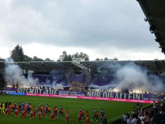 Choreografie der FC Erzgebirge Aue-Fans.