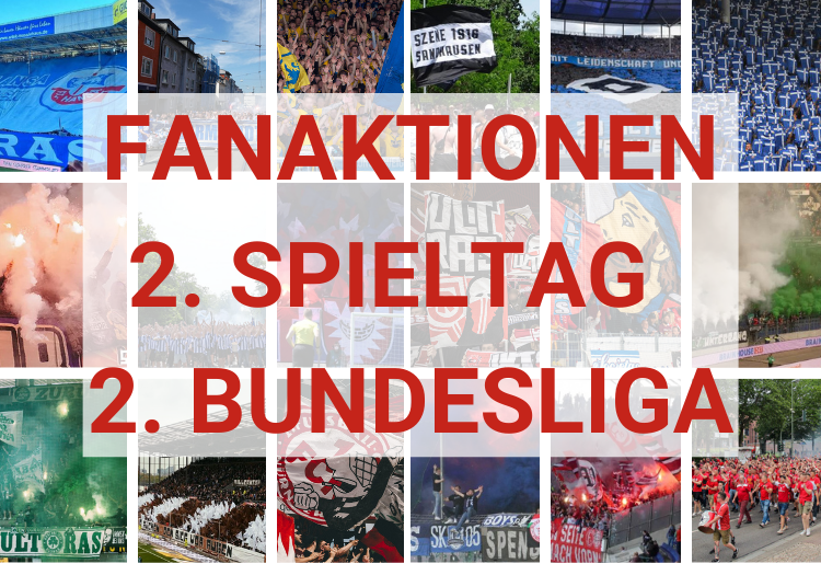 Zum 2. Spieltag der 2. Bundesliga sind wieder einige Fanaktionen geplant.