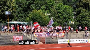 Fortuna Köln-Fans am Samstag beim Auswärtsspiel in Wattenscheid.