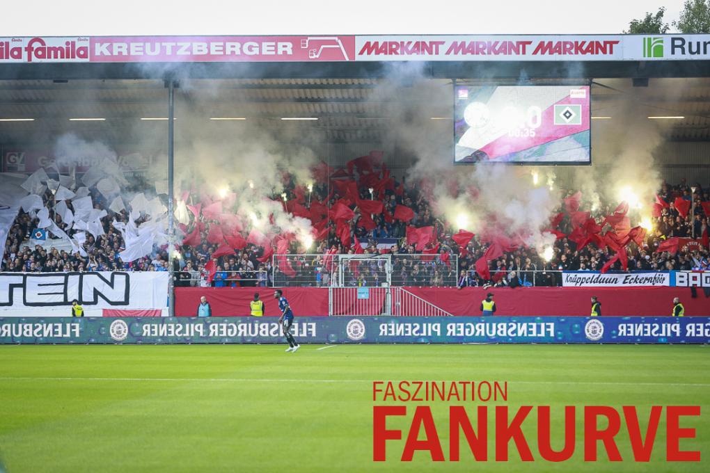 Beim Heimspiel gegen den HSV setzten aktive Holstein-Fans Pyrotechnik als Stilmittel der Fankultur kontrolliert ein.