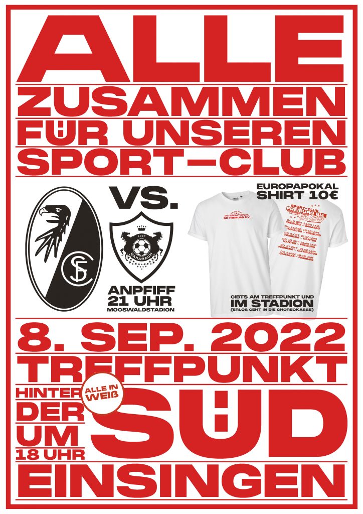 Flyer aus der Fanszene des SC Freiburg.