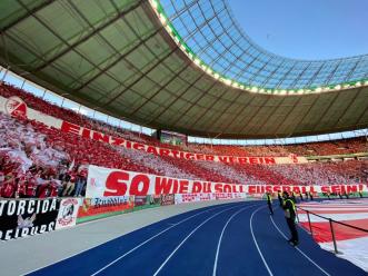 Die Choreografie der SC Freiburg-Fans.