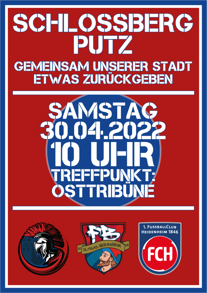 Flyer zur Putzaktion der Heidenheim-Fans.