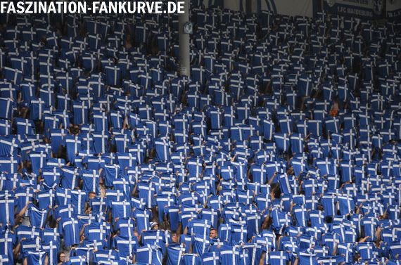 Der FCM trifft in der 1. Runde des DFB-Pokals, wie schon im Jahr 2016, auf Eintracht Frankfurt. Die FCM-Fans kleiden sich wieder in Blau.